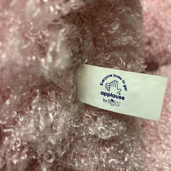 Vintage Applause Russ Large 25” Pink Curly Easter Bunny Rabbit Soft Rare w/ Tags - Picture 4 of 6